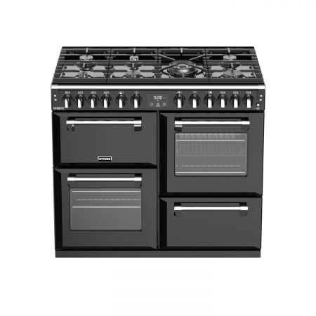Stoves Sterling S1000 DF DeLuxe Range-fornuis Gaskookplaat Zwart, Roestvrijstaal A - Afbeelding 5