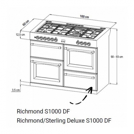 Stoves Richmond S1000 DF Fornuis - Afbeelding 3