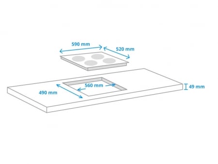 AEG IKB64411FB Zwart Ingebouwd Inductiekookplaat zones 4 zone(s) - Afbeelding 3