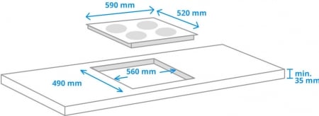 Inventum IKI6034 kookplaat Zwart Ingebouwd Inductiekookplaat zones 4 zone(s) - Afbeelding 4