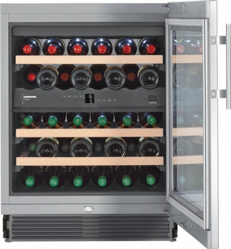 Liebherr UWTes 1672 Vinidor Vrijstaand Zilver, Roestvrijstaal 34 fles(sen) - Afbeelding 2