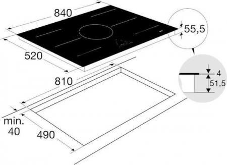 ATAG HI09571EV - Inductiekookplaat - Afbeelding 2