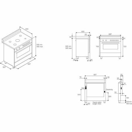 BERTAZZONI MAS95IMFEAXT Fornuis - Afbeelding 2