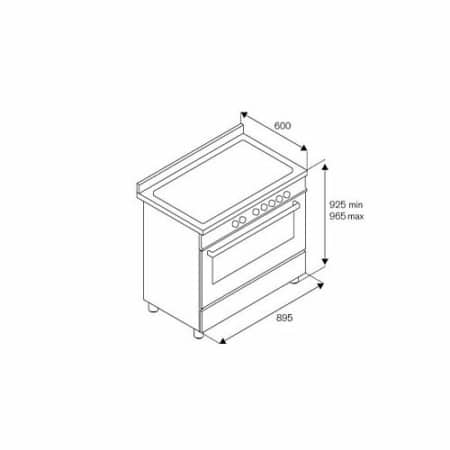 BERTAZZONI MAS95IMFEKLNE fornuis - Afbeelding 2