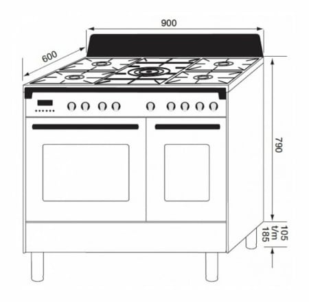 Boretti CFBG902AN fornuis - Afbeelding 3