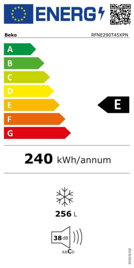 Beko RFNE290T45XPN Vrieskast - Afbeelding 5