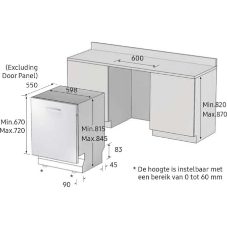 Samsung DW60M6050BB Vaatwasser - EWO1583 - Afbeelding 6