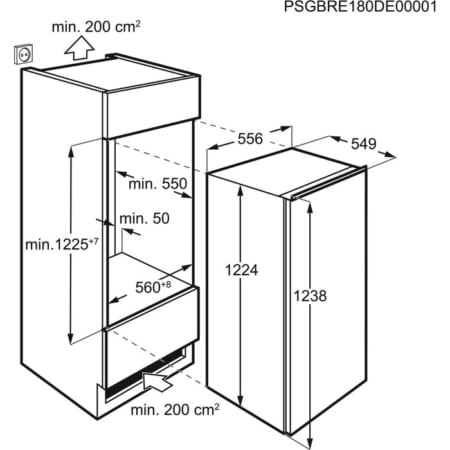 AEG ABE812E6NF diepvriezer Staand Ingebouwd 122 l E Wit - Afbeelding 4