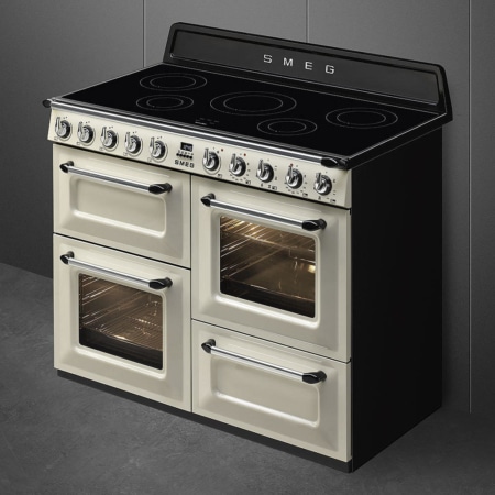 Smeg TR4110IP fornuis Vrijstaand fornuis Inductiekookplaat zones Crème A - Afbeelding 4