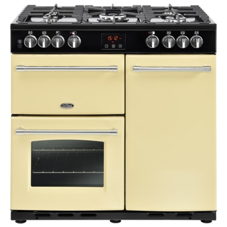 Belling Farmhouse 90 DFT Range-fornuis Gaskookplaat Crème - Afbeelding 3