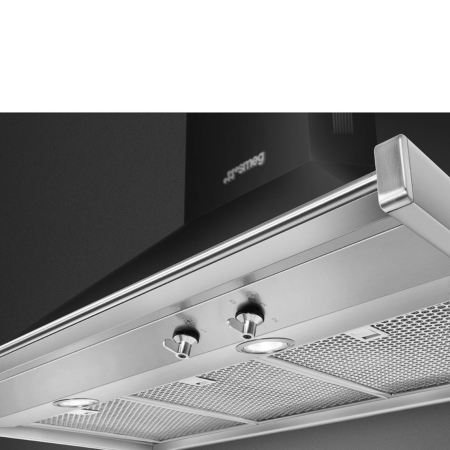 Smeg KD90HNE afzuigkap Muurmontage Zwart, Roestvrijstaal 815 m³/uur A+ - Afbeelding 4