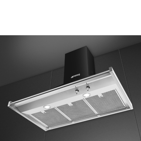 Smeg KD90HNE afzuigkap Muurmontage Zwart, Roestvrijstaal 815 m³/uur A+ - Afbeelding 3