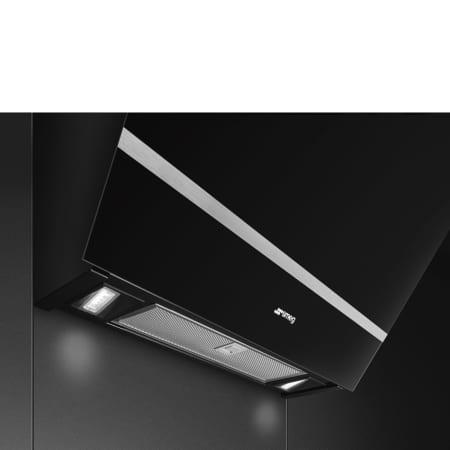 Smeg KV26N afzuigkap Muurmontage Zwart 666 m³/uur A - Afbeelding 5