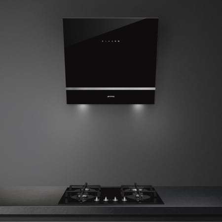 Smeg KV26N afzuigkap Muurmontage Zwart 666 m³/uur A - Afbeelding 3