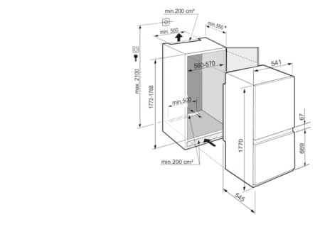 Liebherr ICSe 5103 Pure koel-vriescombinatie Ingebouwd 264 l E Wit - Afbeelding 5