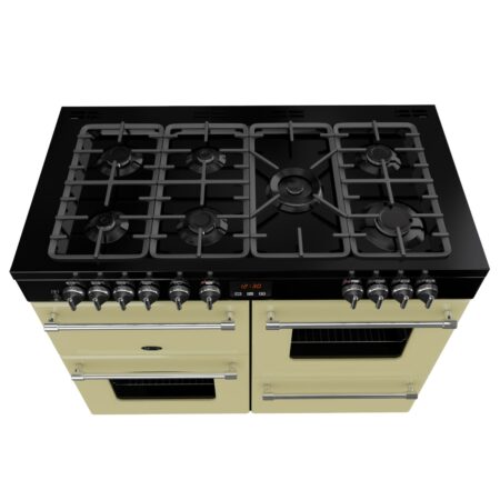 Belling Farmhouse 110 DFT Range-fornuis Gaskookplaat Crème - Afbeelding 4