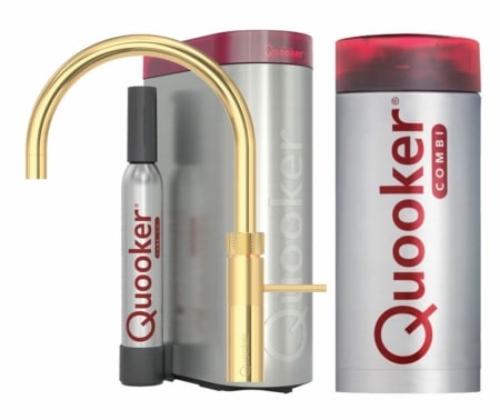 QUOOKER COMBI FUSION ROUND GOUD + CUBE - 22FRGLD