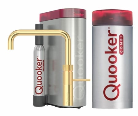 QUOOKER COMBI FUSION SQUARE GOUD + CUBE - 22FSGLD