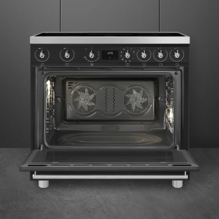 Smeg Symphony C9IMMB2 fornuis Vrijstaand fornuis Electrisch Inductiekookplaat zones Zwart A - Afbeelding 3
