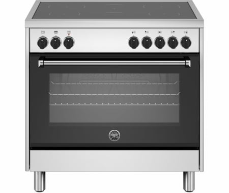 Bertazzoni MPL95I1EXE inductie fornuis met 5 zones, rvs