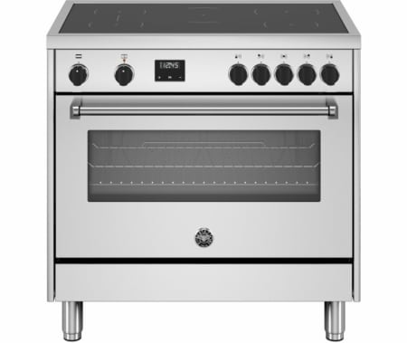 Bertazzoni MPL95I1EXT inductie fornuis met 5 zones, rvs