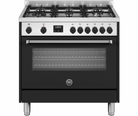 Bertazzoni MPL96L1ENET gas fornuis met 6 branders, zwart