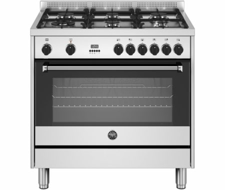 Bertazzoni MPL96L1EXV gas fornuis met 6 branders, rvs