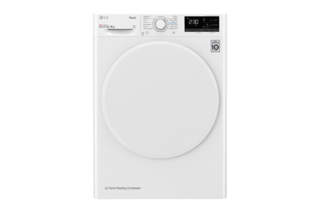 LG RH80V3AV0N wasdroger Vrijstaand Voorbelading 8 kg A++ Wit