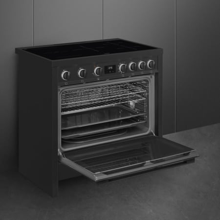 Smeg Master B95IMAN9 fornuis Vrijstaand fornuis Keramisch Antraciet A - Afbeelding 5
