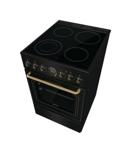 Gorenje GECS5B70CLB cm. 50 - 4 elektrische zones + 1 elektrische oven - zwart - Afbeelding 3