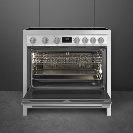 Smeg Master B95IMX9 fornuis Vrijstaand fornuis Keramisch Roestvrijstaal A - Afbeelding 3