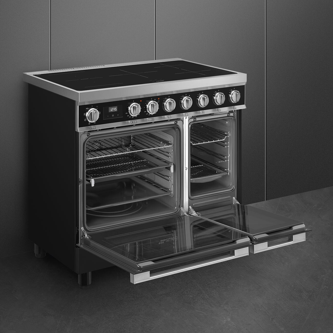 Smeg Master CUISINIERE CPF92IMBL Vrijstaand fornuis Inductiekookplaat zones Zwart A - Afbeelding 5