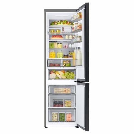 SAMSUNG BESPOKE RB38A7B5C12 koel-vriescombinatie No Frost 203cm Natuurlijk wit (glas) - Afbeelding 2