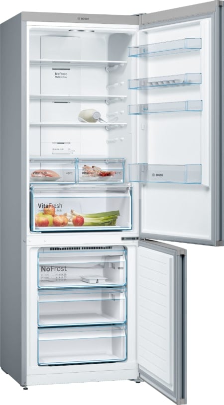 Bosch Serie 4 KGN49XLEA koel-vriescombinatie Vrijstaand 438 l E Roestvrijstaal - Afbeelding 3