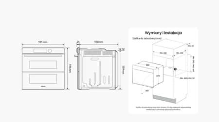 Samsung NV7B5745PAK Katalytische elektrische oven cm. 60 - zwart - Afbeelding 12