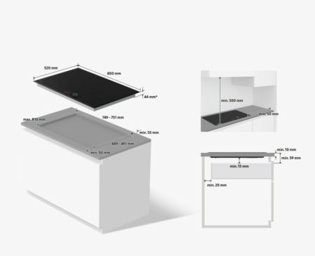 Samsung NZ84C6058GK Slim Fit Inductiekookplaat 80 cm - zwart glas - Afbeelding 9