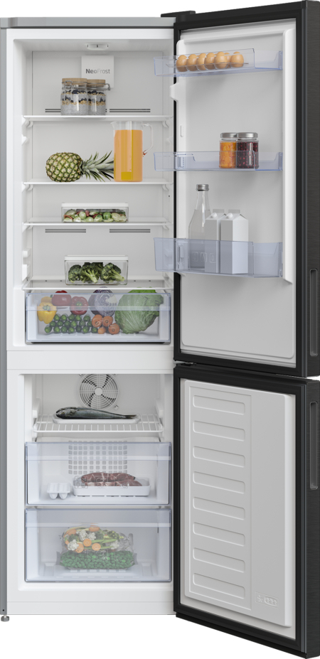 Beko RCNA366K34XBRN koel-vriescombinatie Vrijstaand 324 l F Zwart EWO1422 - Afbeelding 4