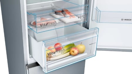 Bosch Serie 4 KGN36XLDP koel-vriescombinatie Vrijstaand 326 l D Roestvrijstaal - Afbeelding 6