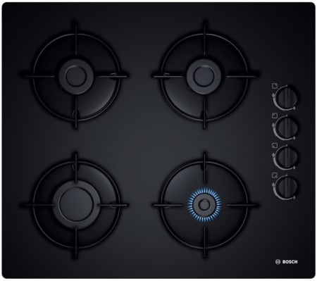 Bosch POP6B6B10 kookplaat Zwart Ingebouwd Gaskookplaat 4 zone(s)