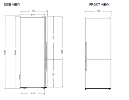 Bertazzoni RBM70F4FXNC vrijstaande koelkast 70 cm - roestvrij staal - Afbeelding 2