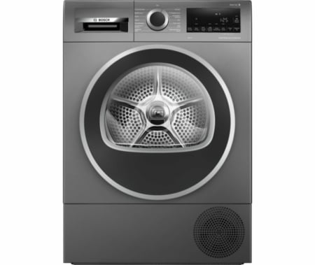 Bosch WQG235DINL droger warmtepomp antraciet met 8 kg. vulgewicht