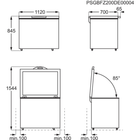 AEG AHB531E1LW Diepvrieskist Vrijstaand 308 l E Wit - Afbeelding 9