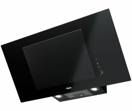 Teka DVT98660TBSBK afzuigkap wand model, zwart glas met randafzuiging