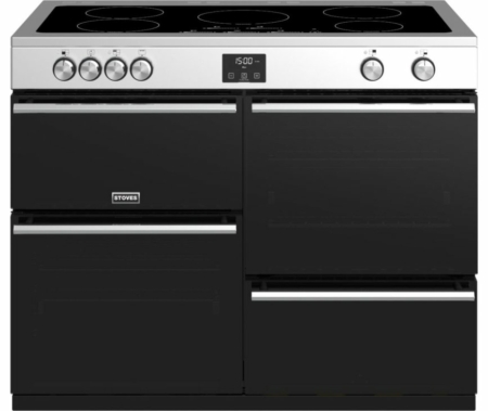Stoves st410760 Precision DX S1100Ei SS inductie fornuis met 5 zones / zones, zwart