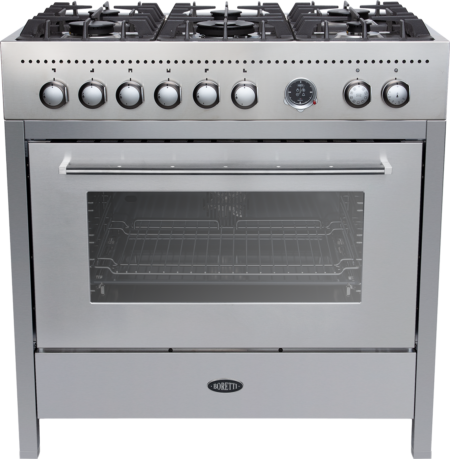 CRG916IX CARRARA BORETTI Gas Fornuis 90CM