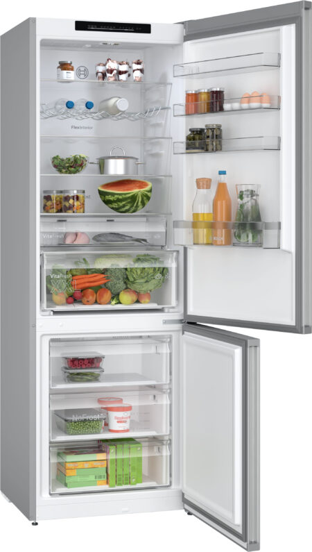 Bosch Serie 4 KGN492LDF koel-vriescombinatie Vrijstaand 440 l D Roestvrijstaal - Afbeelding 3