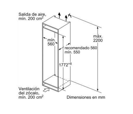 Siemens iQ500 KI86SAFE0 koel-vriescombinatie Ingebouwd 266 l E Wit - Afbeelding 4