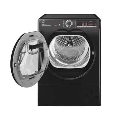 Hoover HLE C8TCEB wasdroger Vrijstaand Voorbelading 8 kg B Zwart DHZ336 - Afbeelding 3