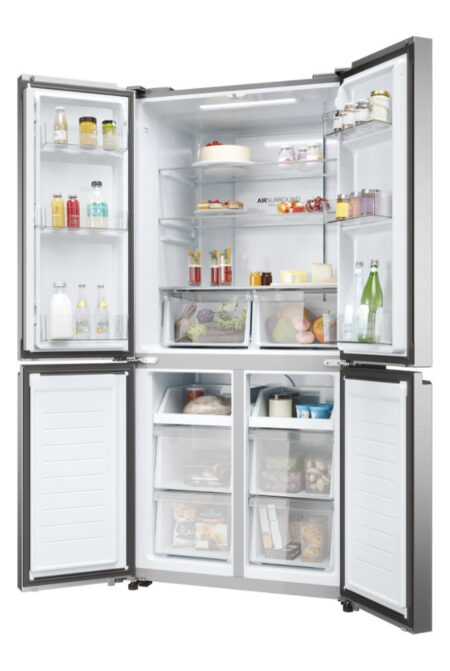 Haier Cube 83 Serie 3 HCR3818ENMM amerikaanse koelkast Vrijstaand 467 l E Platina, Roestvrijstaal EWO276 - Afbeelding 17