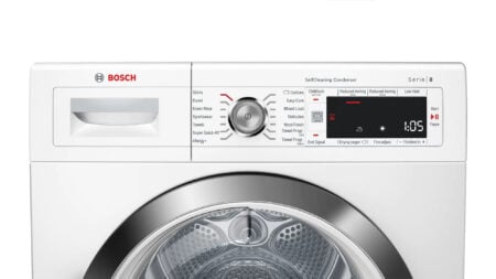 Bosch Serie 8 WTW87561GB wasdroger Vrijstaand Voorbelading 9 kg A++ Wit DHZ551 - Afbeelding 4